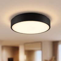 Runde LED Deckenlampe Schwarz Ø38 cm wohnlich...