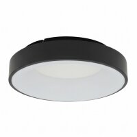 Runde LED Deckenlampe Schwarz Ø38 cm wohnlich...