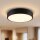 Runde LED Deckenlampe Schwarz Ø38 cm wohnlich blendarm