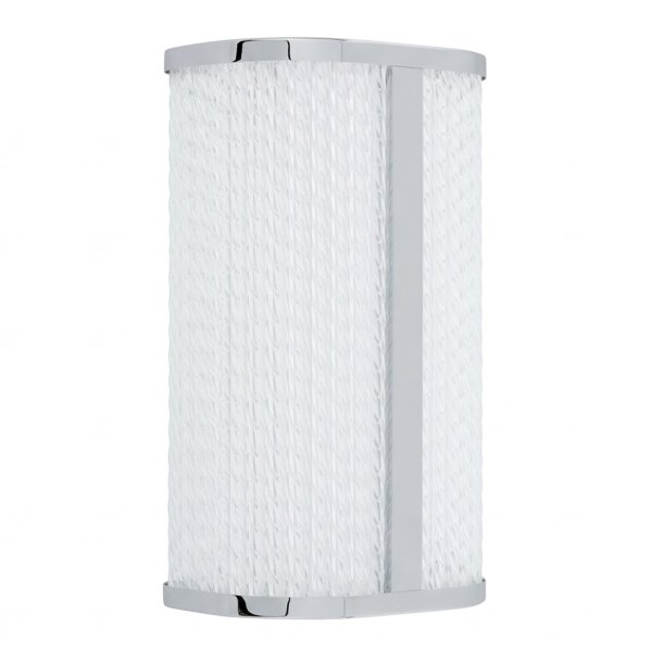 LED Wandlampe Metall Glas in Chrom IP44 H:30 cm 4000 K