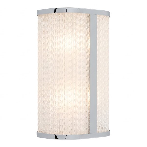 LED Wandlampe Metall Glas in Chrom IP44 H:30 cm 4000 K
