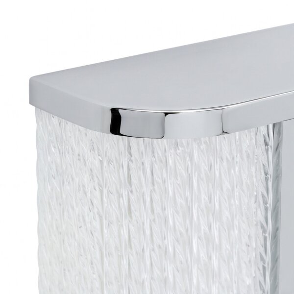 LED Wandlampe Metall Glas in Chrom IP44 H:30 cm 4000 K