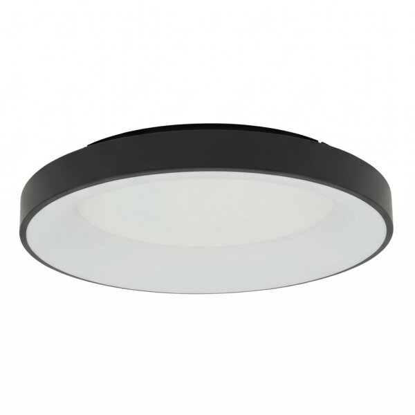 Runde LED Deckenlampe Schwarz 4000 K wohnlich blendarm