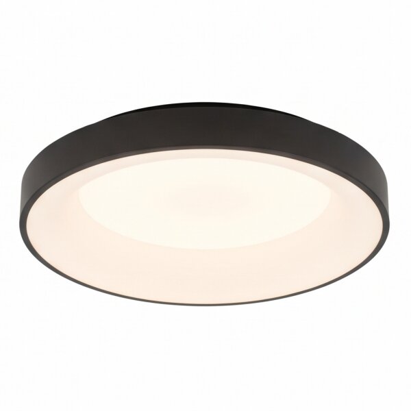 Runde LED Deckenlampe Schwarz 4000 K wohnlich blendarm