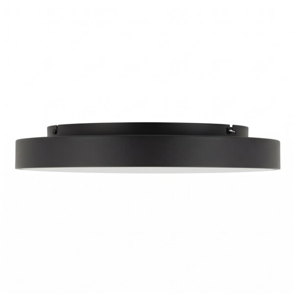 Runde LED Deckenlampe Schwarz 4000 K wohnlich blendarm