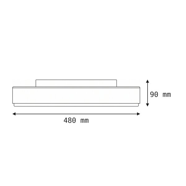 Runde LED Deckenlampe Schwarz 4000 K wohnlich blendarm