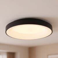 Runde LED Deckenlampe Schwarz 4000 K wohnlich blendarm