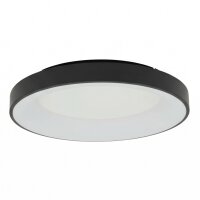 Runde LED Deckenlampe Schwarz 4000 K wohnlich blendarm