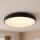 Runde LED Deckenlampe Schwarz 4000 K wohnlich blendarm