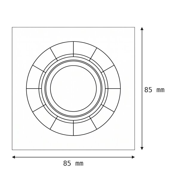 Kleiner Deckenspot Aluminium Glas IP44 B:8,5 cm Chrom