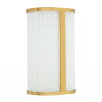 LED Wandlampe Metall Glas in Messing IP44 T:11,5 cm