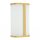 LED Wandlampe Metall Glas in Messing IP44 T:11,5 cm