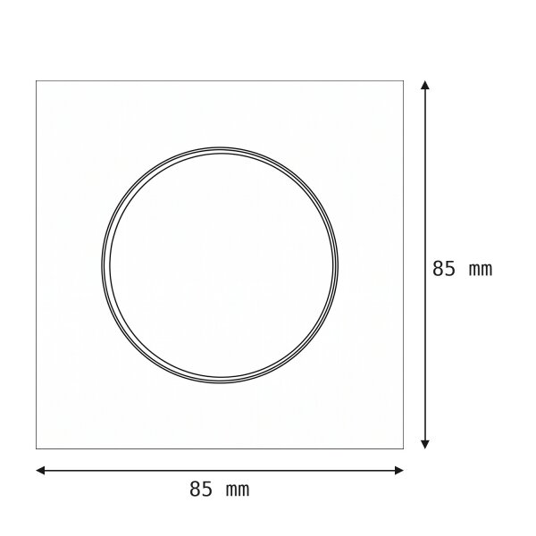 Petit spot de plafond aluminium verre IP44 L:8,5 cm noir