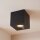 Kleiner Deckenspot Aluminium Glas IP44 B:8,5 cm Schwarz