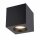 Petit spot de plafond aluminium verre IP44 L:8,5 cm noir