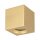Spot de plafond métal verre en laiton GU10 IP44 Cube