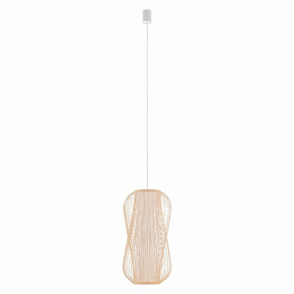 Dekorative Hängelampe Bambus Ø30 cm in Naturholz Modern