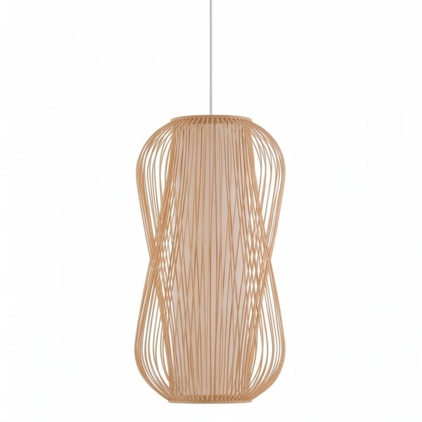 Lampe à suspendre décorative en bambou Ø30 cm en bois naturel Moderne