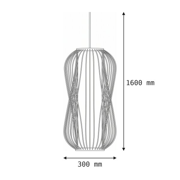Lampe à suspendre décorative en bambou Ø30 cm en bois naturel Moderne