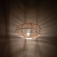 Gemütliche Pendelleuchte Rattan E27 Ø40 cm...