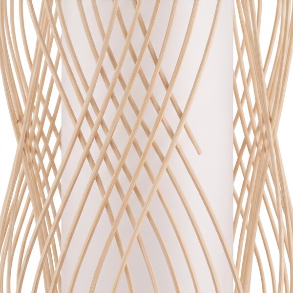 Lampe à suspendre décorative en bambou E27 Ø26 cm en bois naturel