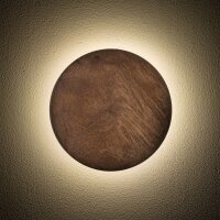 Applique LED bois foncé Ø25 cm 3000 K 130...