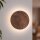 LED Wandlampe Holz dunkel rund Ø15 cm 60 lm indirekt