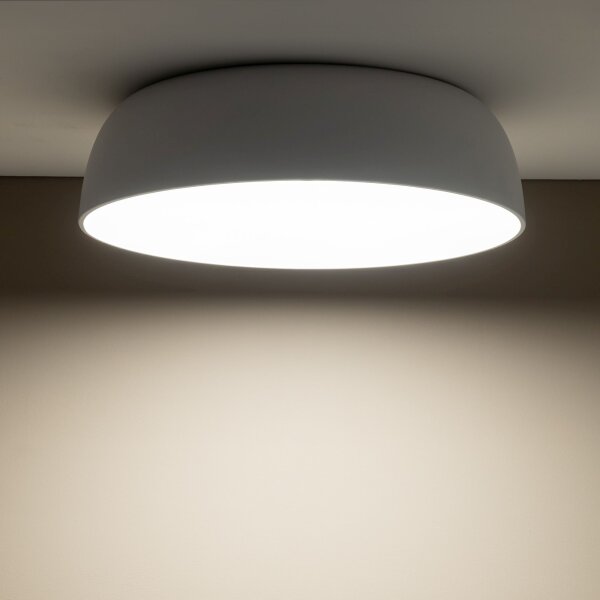Blendarme Deckenlampe Metall E27 Ø58 cm Weiß wohnlich