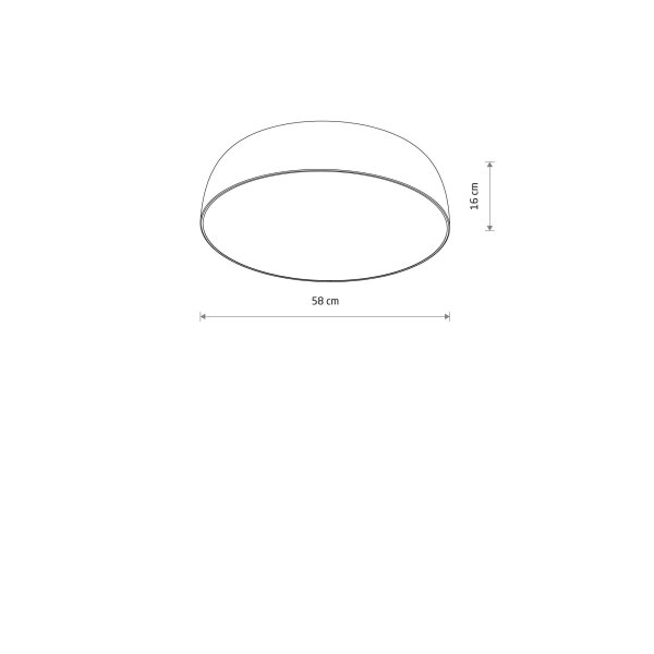 Blendarme Deckenlampe Metall E27 Ø58 cm Weiß wohnlich