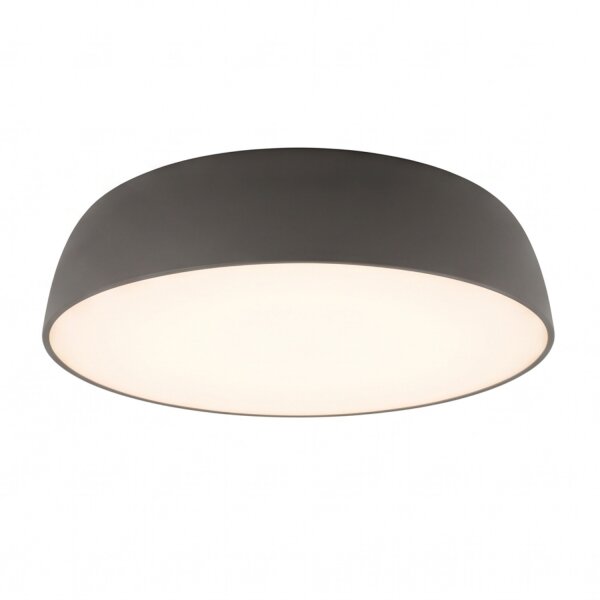 Plafonnier rond gris E27 Ø58 cm peu éblouissant confortable