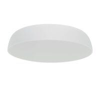Plafonnier blanc métal E27 10 flammes L:78 cm rond