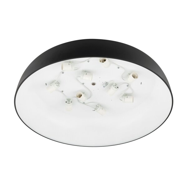 Plafonnier rond noir E27 Ø78 cm peu éblouissant confortable