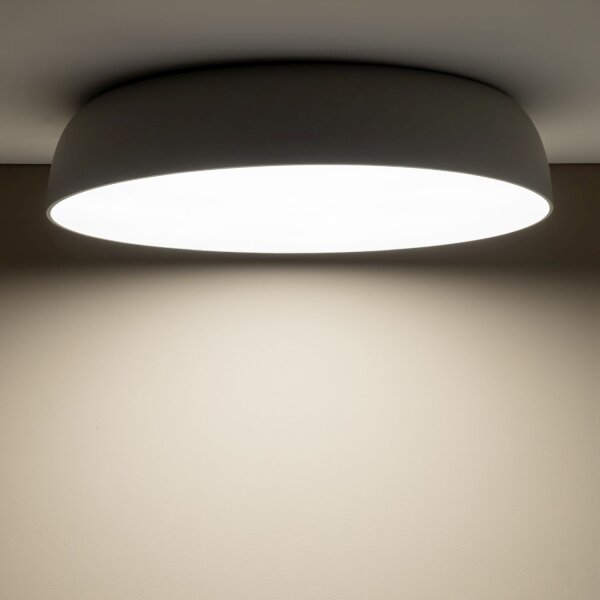 Runde Deckenlampe Metall E27 10-flammig L:78 cm in Grau