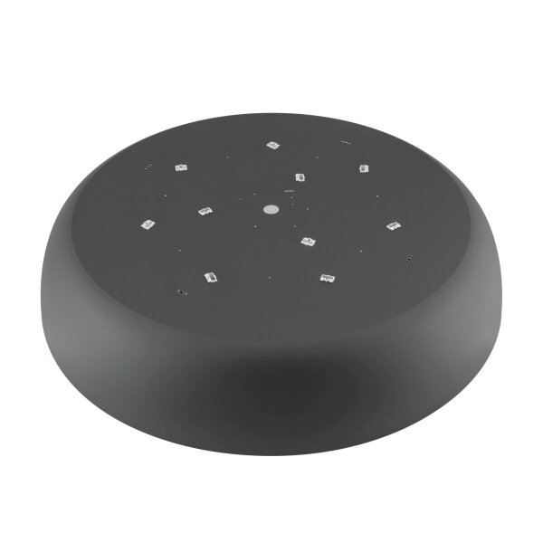 Runde Deckenlampe E27 blendarm 10-flmg L:78 cm in Grau