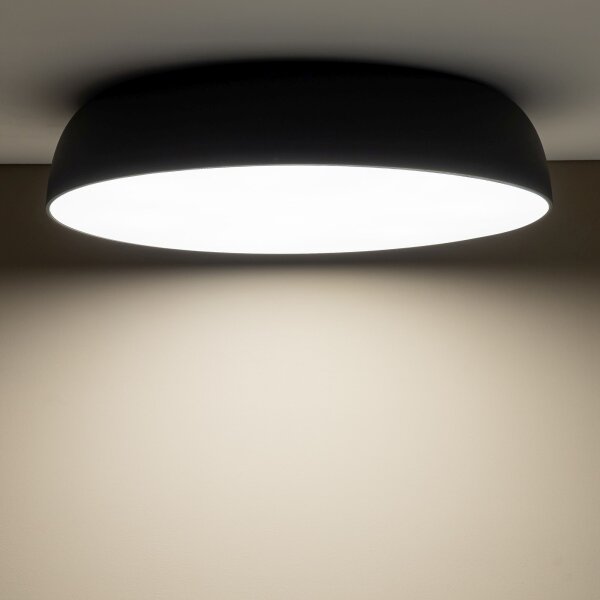 Runde Deckenlampe E27 blendarm 10-flmg L:78 cm in Grau