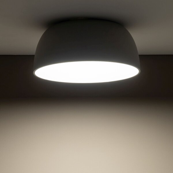 Plafonnier Métal Gris Confortable E27 Ø38 cm 3-flamme