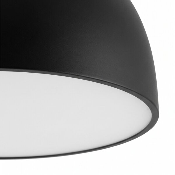Plafonnier Métal Noir Confortable E27 Ø38 cm 3-flmg