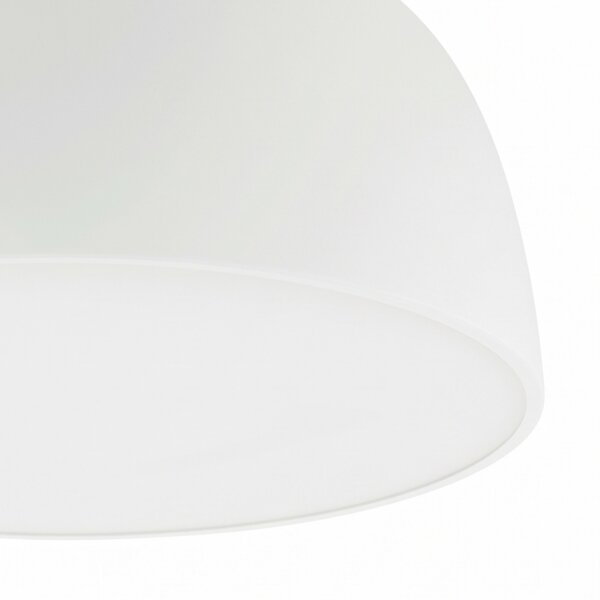 Deckenlampe Metall Weiß 3-flmg gemütlich E27 38 cm rund