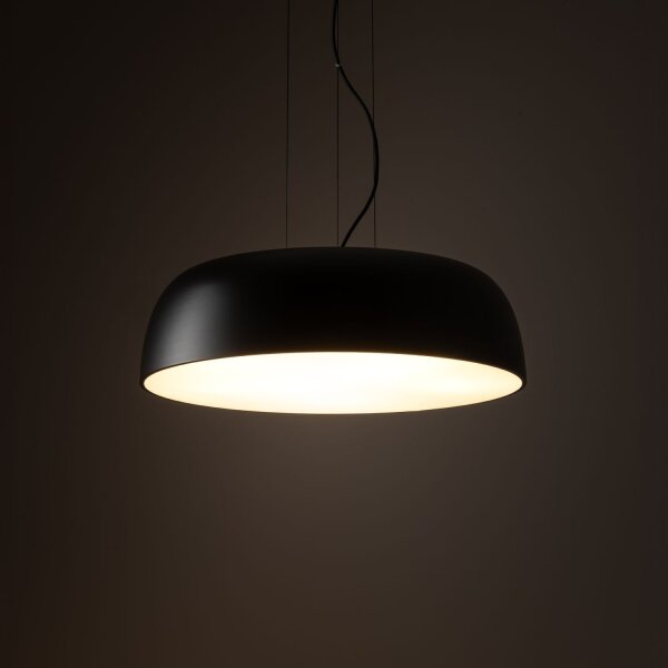 Hängelampe Schwarz Metall Ø58 cm E27 7-flmg blendarm