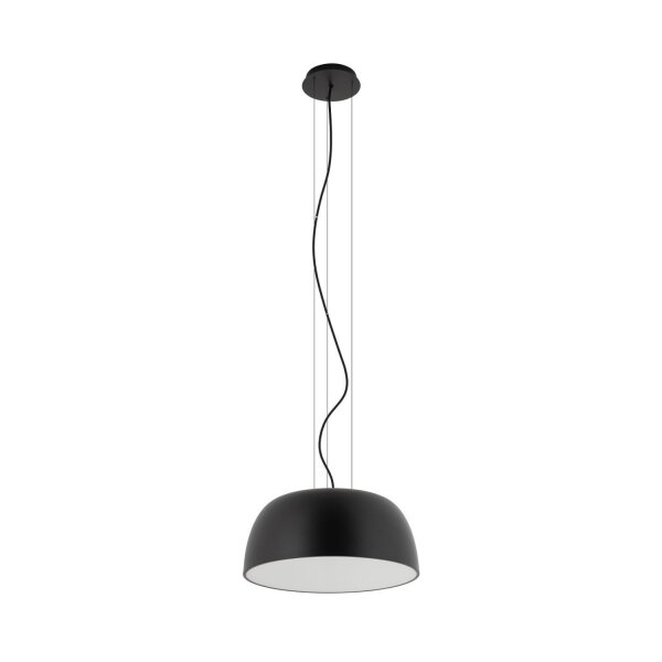 Hängelampe Schwarz Metall Ø38 cm rund E27 verstellbar