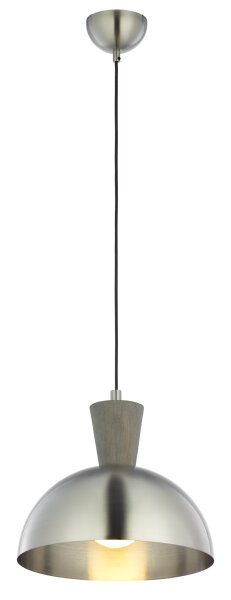 Lampe à suspendre rétro en nickel décoratif E27 Ø 31 cm