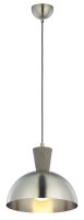 H&auml;ngelampe Retro in Nickel dekorativ E27 &Oslash; 31 cm