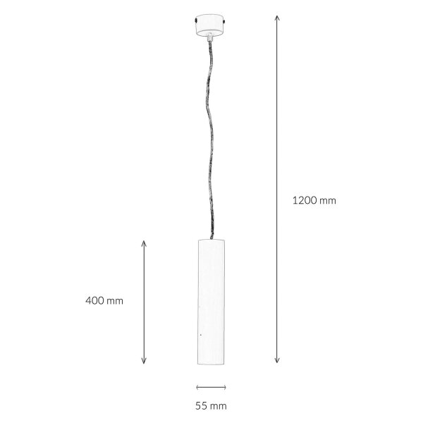Moderne Pendelleuchte in anthrazit 24/120 cm