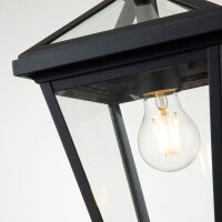 Lampe dextérieur E27 IP44 L : 20,3 cm noir suspendu
