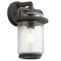 Lampe dextérieur mur verre aluminium E27 IP44 35,6...