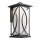 Applique extérieure E27 IP44 H : 46,4 cm noir blanc
