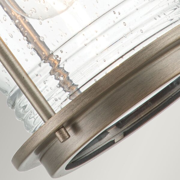 Wandleuchte außen Aluminium Glas 34,6 cm hoch IP44 E27