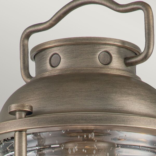 Wandleuchte außen Aluminium Glas 34,6 cm hoch IP44 E27