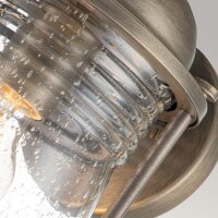 Wandleuchte außen Aluminium Glas 34,6 cm hoch IP44 E27