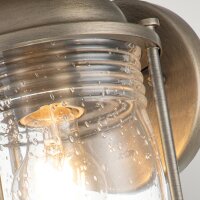 Außenwandlampe Glas Aluminium E27 IP44 H: 27,8 cm...